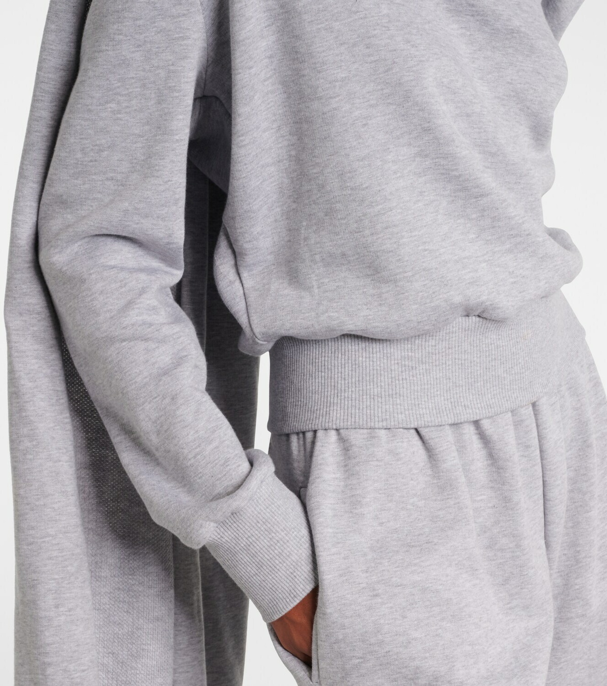 Magda Butrym Scarf-detail cotton-blend sweatshirt
