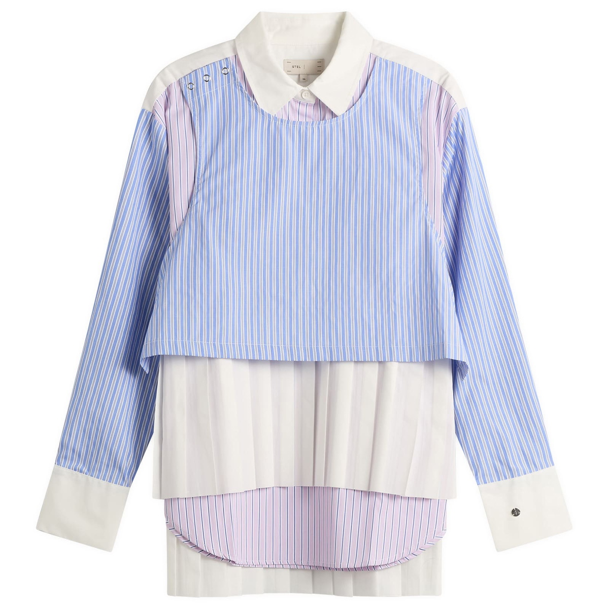 STEL Women's layered shirt in Pink/Blue Stp