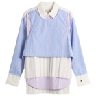 STEL Women's layered shirt in Pink/Blue Stp