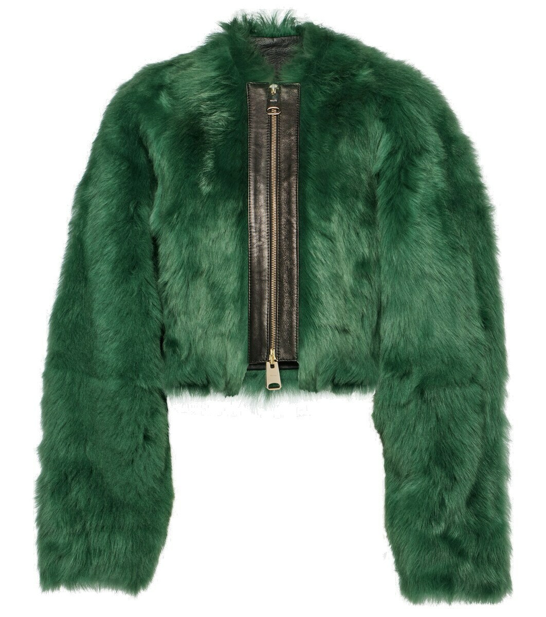 Khaite Gracell cropped shearling jacket Khaite