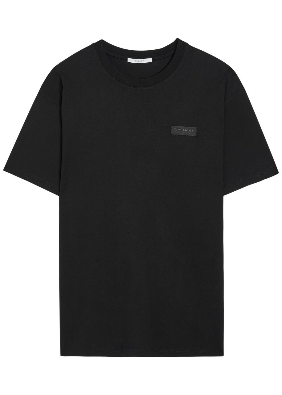 Givenchy Logo-embroidered Cotton T-shirt Black Givenchy
