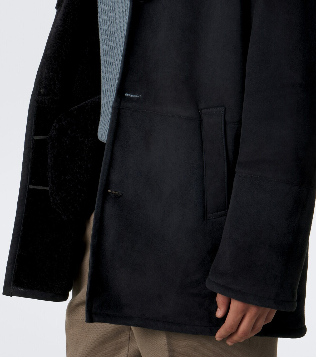 Arma Bohdan shearling-lined suede coat