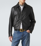 Versace Leather blouson jacket