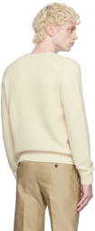 TOM FORD Off-White V-Neck Sweater