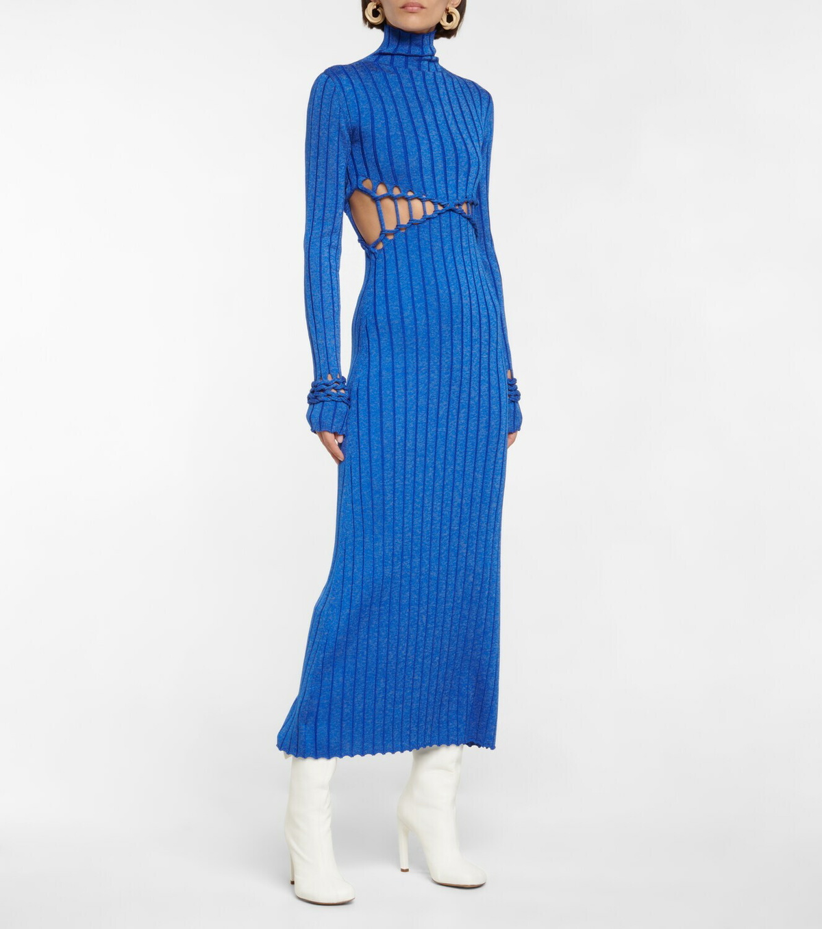 Dion Lee X Braid Ribbed Knit Midi Dress Dion Lee 