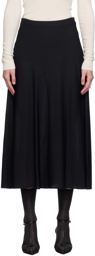 Jil Sander Black Fluid Midi Skirt