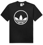 ADIDAS ORIGINALS - Logo-Print Cotton-Jersey T-Shirt - Black