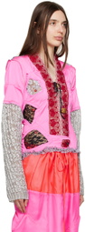 SC103 Pink Paneled Blouse