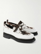Simone Rocha - Faux Pearl-Embellished Calf Hair Loafers - White
