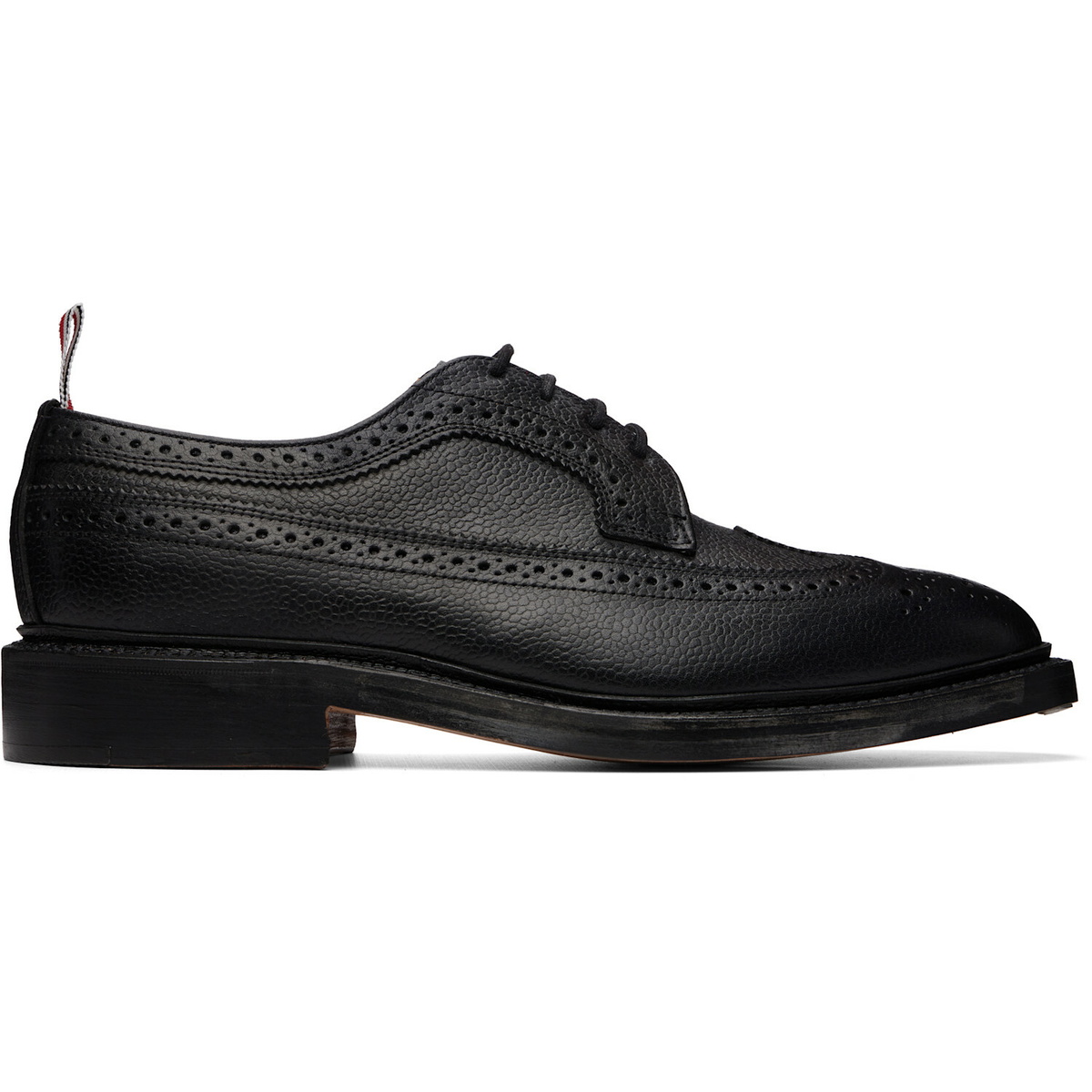 Thom Browne Black Leather Sole Longwing Brogues