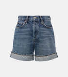 Agolde Dame high-rise denim shorts