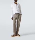 Fedeli Bonifacio linen tapered pants