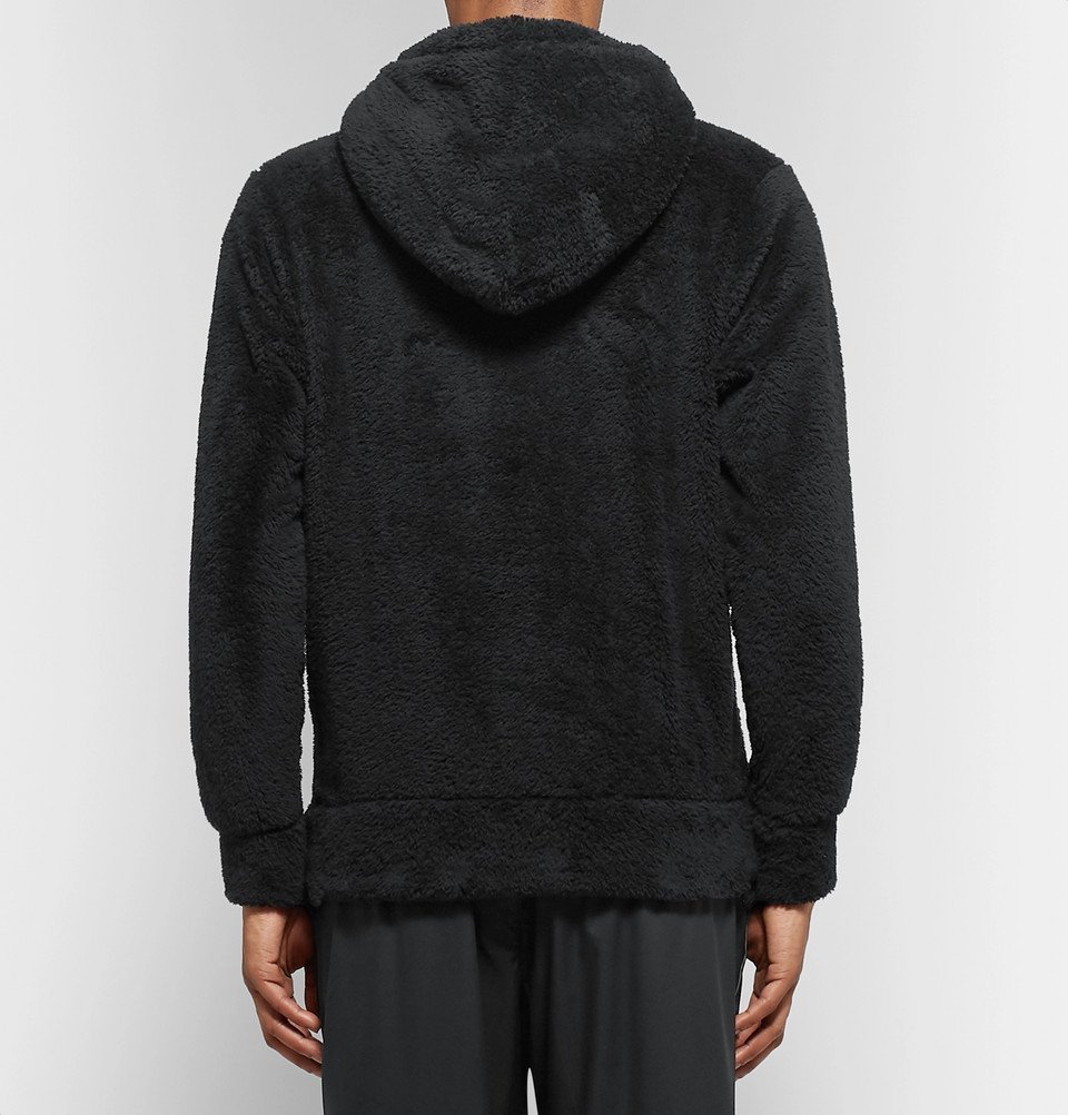 Black Sherpa Zip Up Hoodie