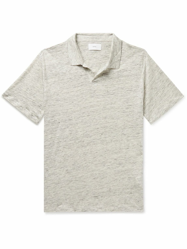 Photo: Onia - Linen Polo Shirt - Gray