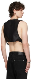 Johnlawrencesullivan Black Leather Vest