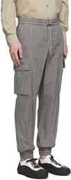 Solid Homme Grey Cotton Cargo Pants