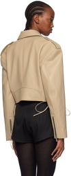 Magda Butrym Beige 12 Leather Jacket