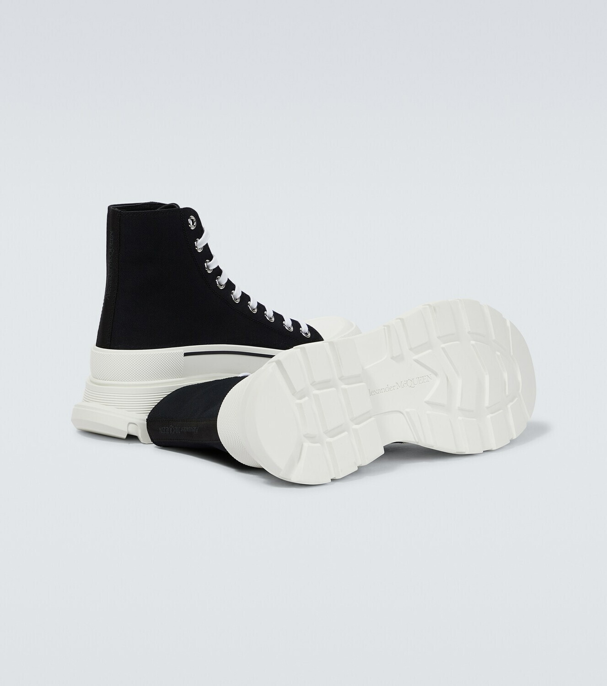 Alexander McQueen Tread Slick canvas high-top sneakers