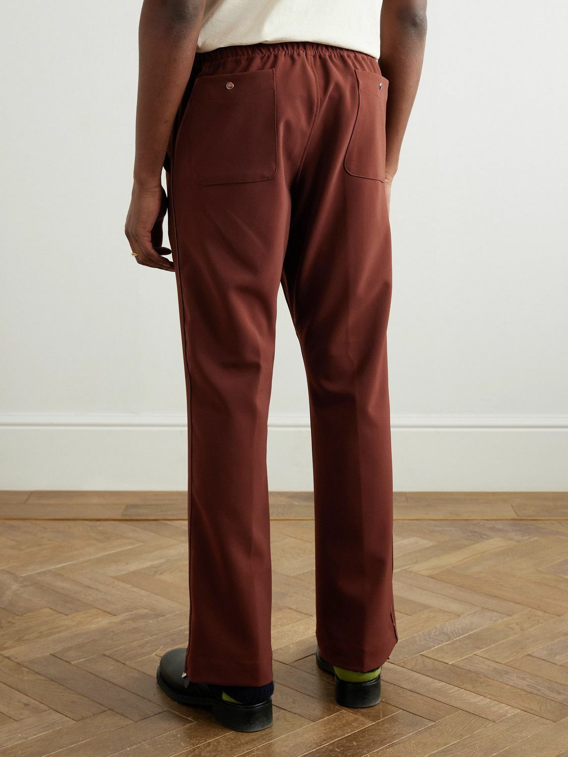 Needles - Straight-Leg Logo-Embroidered Jersey Track Pants - Brown