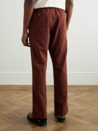Needles - Straight-Leg Logo-Embroidered Jersey Track Pants - Brown