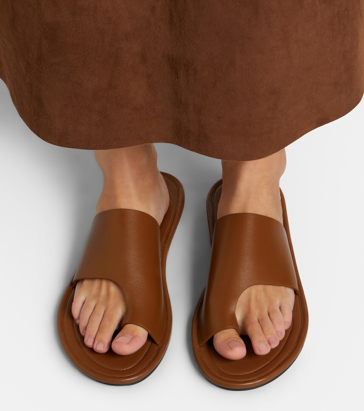 The Row Malick Thong leather sandals