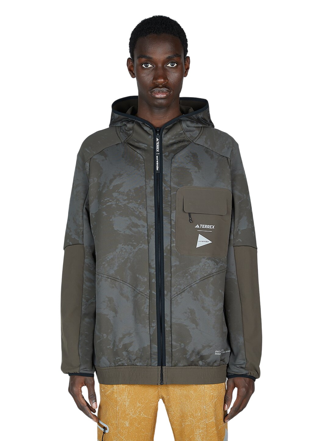 新品 定価4.6万円 TERREX × AND WANDER ジャケット adidas Terrex x And Wander Graphic Print Hooded Jacket adidas