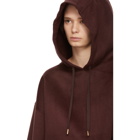 Nanushka Burgundy Wool Luz Hoodie