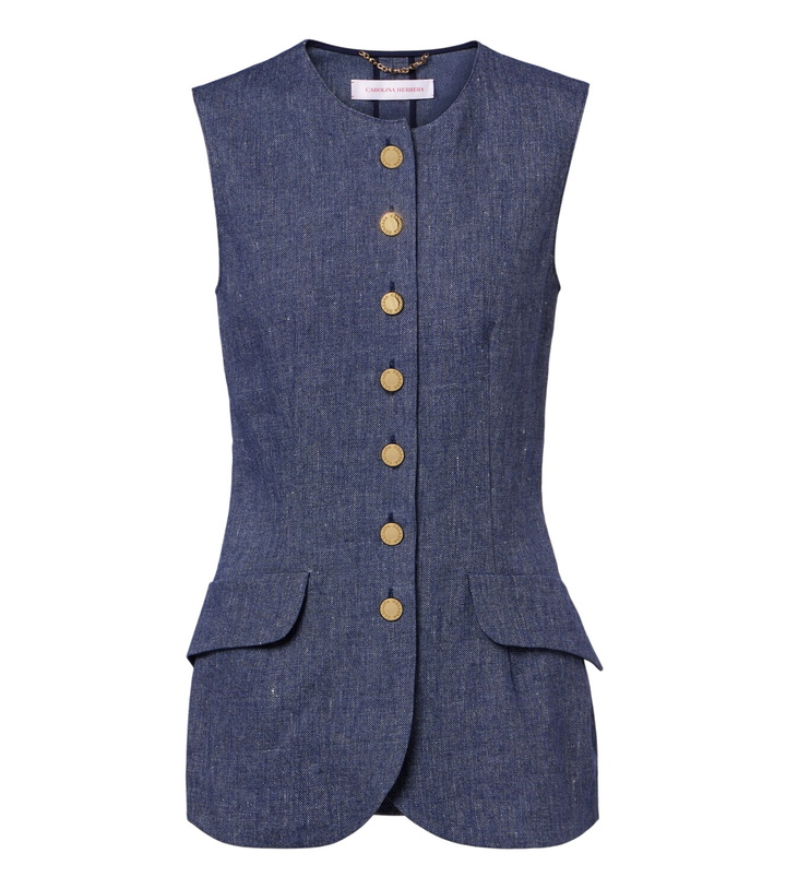 Photo: Carolina Herrera Linen, wool, silk, and cashmere vest