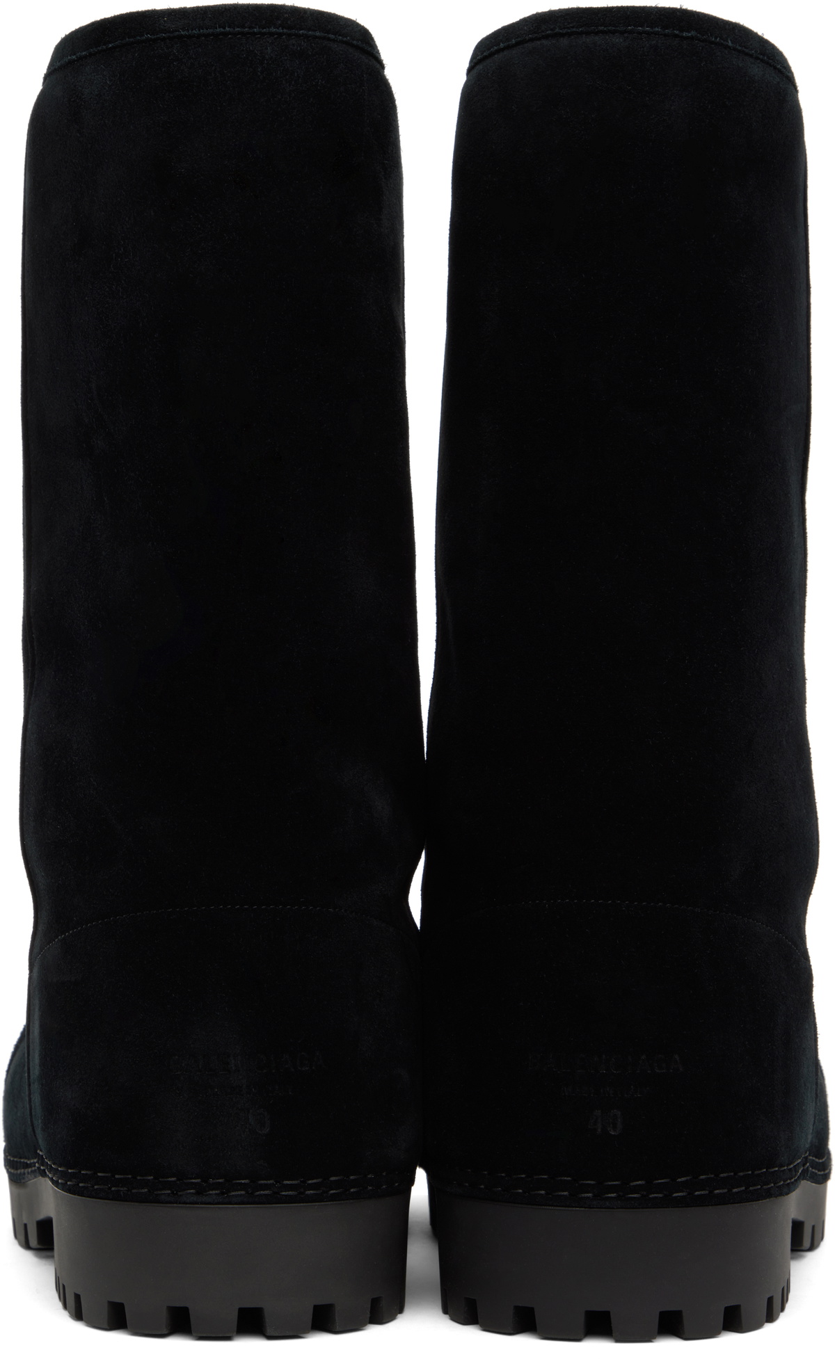 Balenciaga Black Alaska Fur High Boots Balenciaga