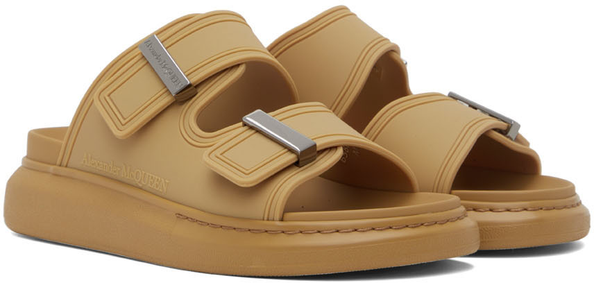 Alexander McQueen Tan Hybrid Slides