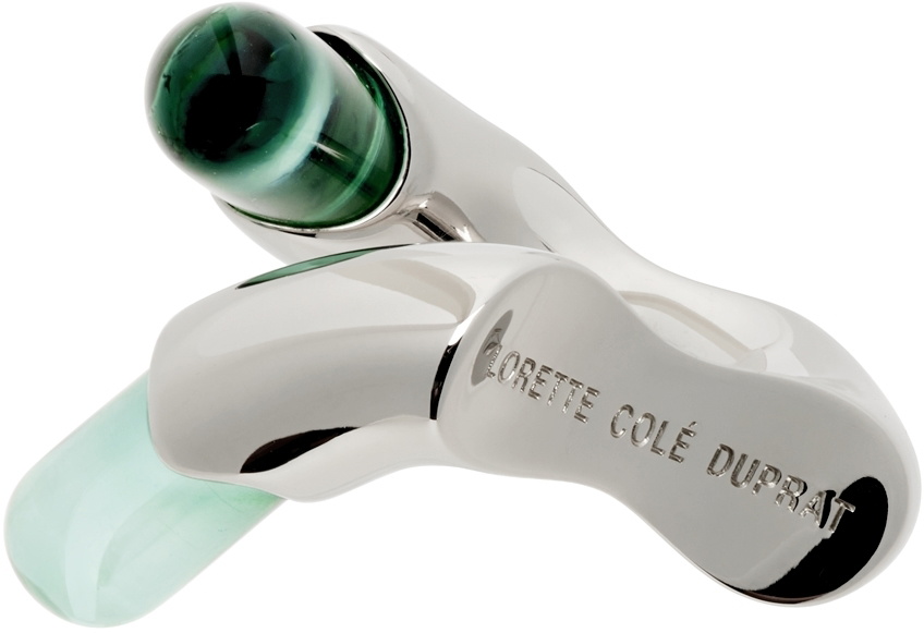 Lorette Colé Duprat Silver & Green Resin Ring