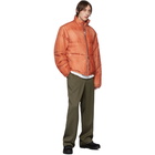 Our Legacy Orange Silk Walrus Puffa Jacket