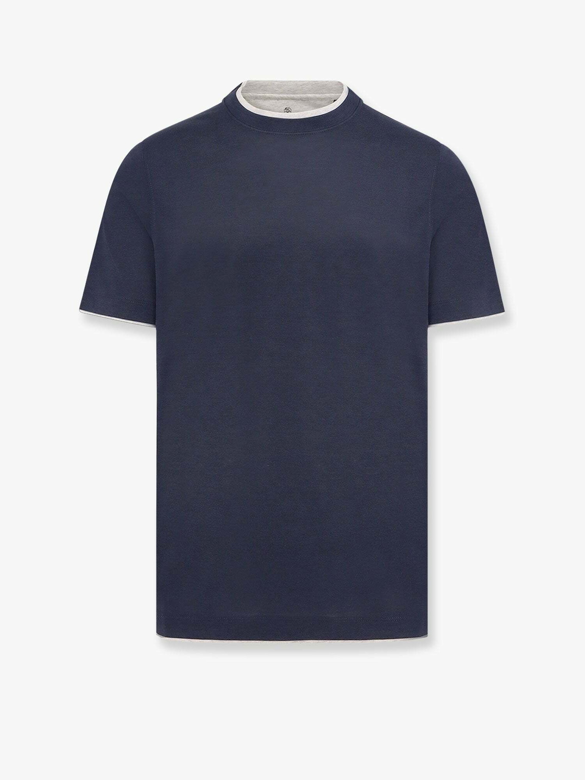 Brunello Cucinelli Blue T Shirt Mens Brunello Cucinelli