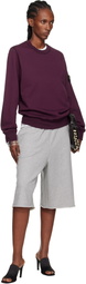Stone Island Purple 6100060 Organic Cotton Fleece Sweatshirt