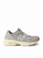 New Balance - Grey Day 2010 suede, leather and mesh sneakers - Gray