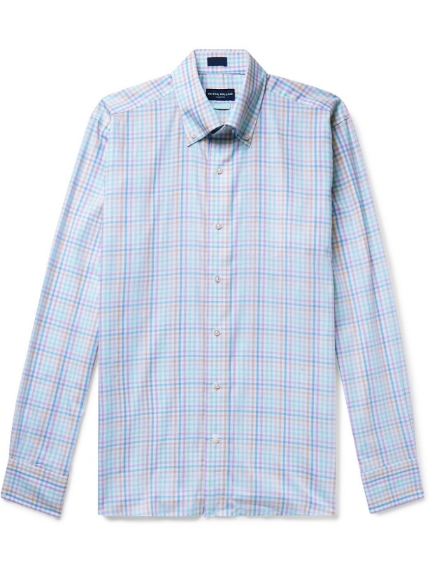 Photo: PETER MILLAR - Sunrise Button-Down Collar Checked Cotton Shirt - Multi