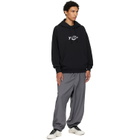 Y-3 Black Terry Liquid Logo Hoodie