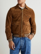 Drake's - A-2 Suede Jacket - Brown