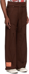 YAKU SSENSE Exclusive Brown Ralien Sweatpants