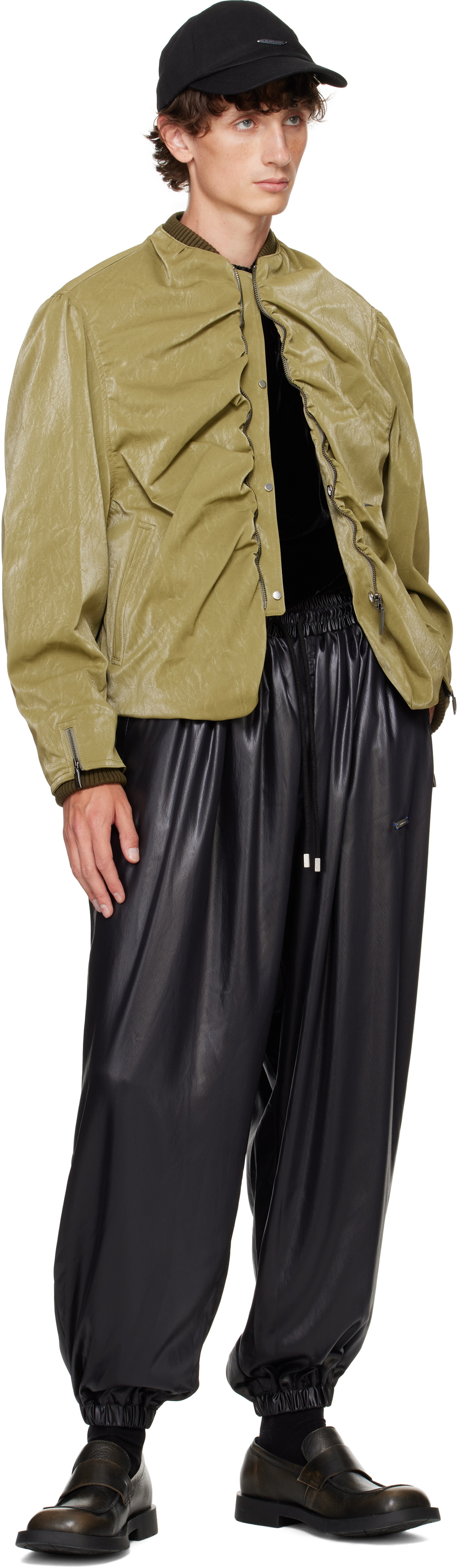 ADER error Khaki Product. 21 Faux-Leather Jacket
