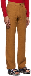 Lukhanyo Mdingi SSENSE Exclusive Tan Linen Cargo Pants