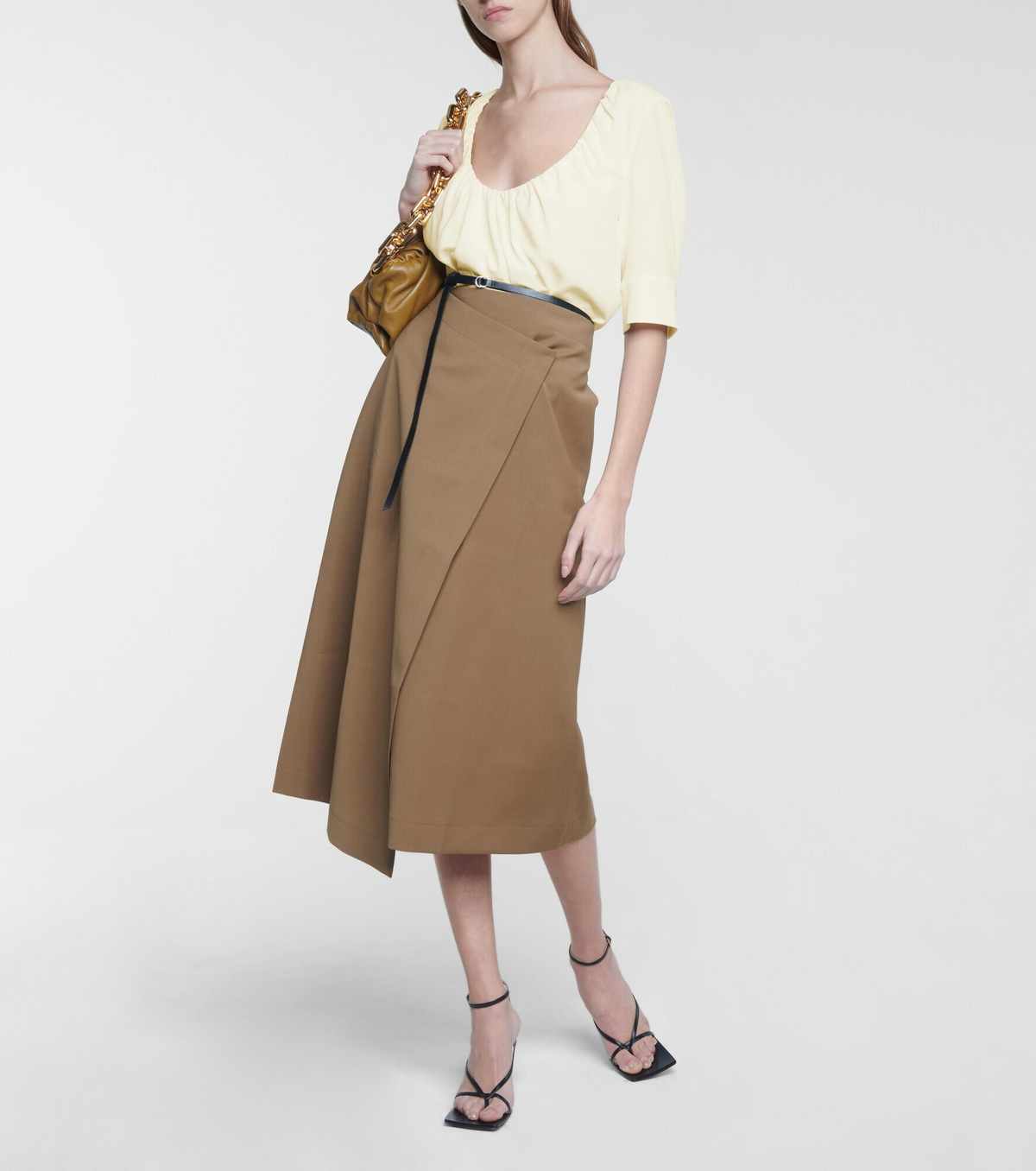 Altuzarra - Nika belted crêpe top Altuzarra