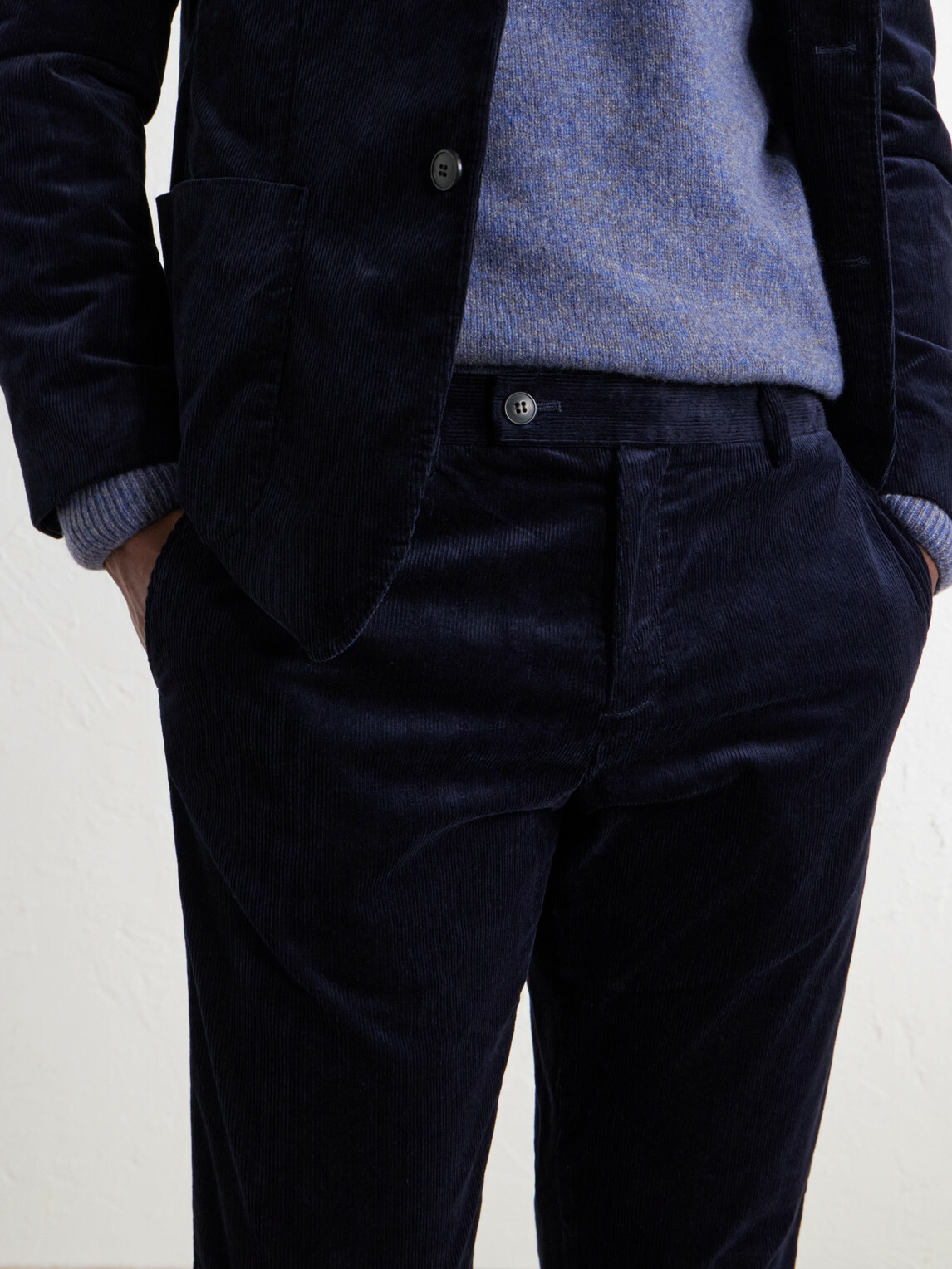 Sunspel - Straight-Leg Cotton-Corduroy Suit Trousers - Blue