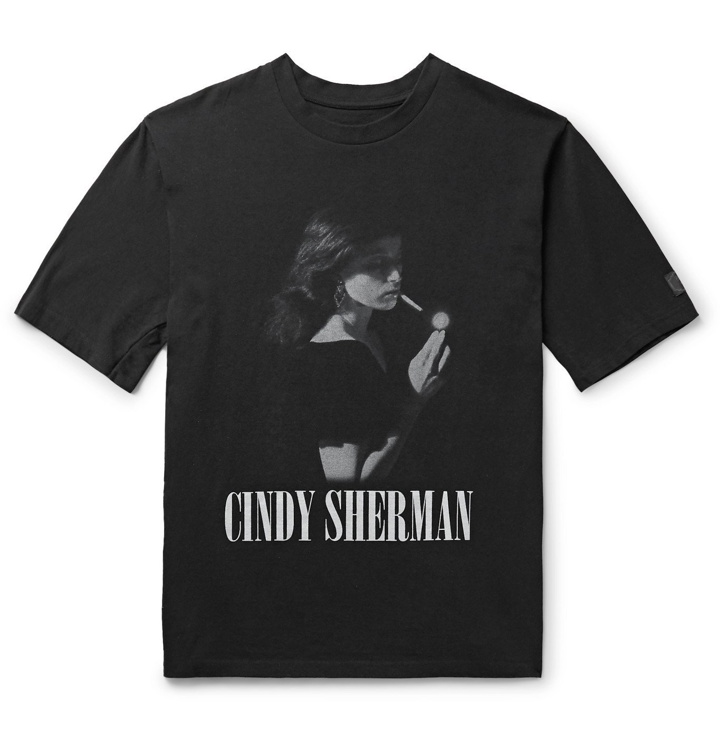 Photo: Undercover - Cindy Sherman Printed Cotton-Jersey T-Shirt - Black