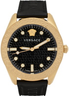 Versace Black Greca Dome Watch