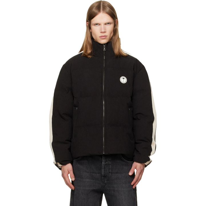 Photo: Palm Angels Black Tree Logo Cord Track Down Jacket