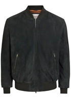 Tods Suede Bomber Jacket Blue