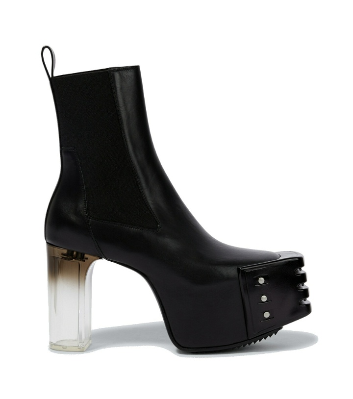 Photo: Rick Owens - Grilled Platform leather ankle boots