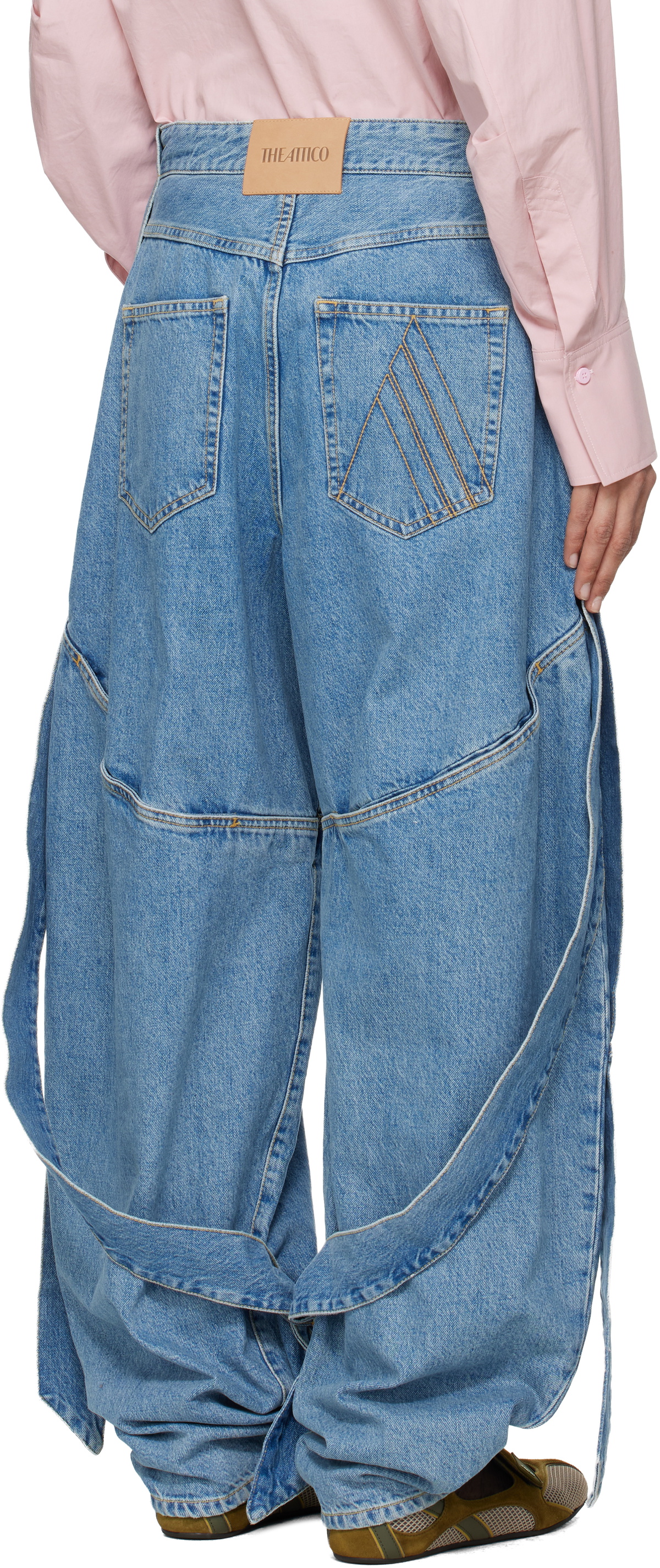 The Attico Blue Long Jeans