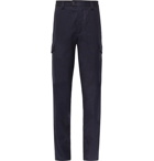 Brunello Cucinelli - Wool-Flannel Cargo Trousers - Men - Navy